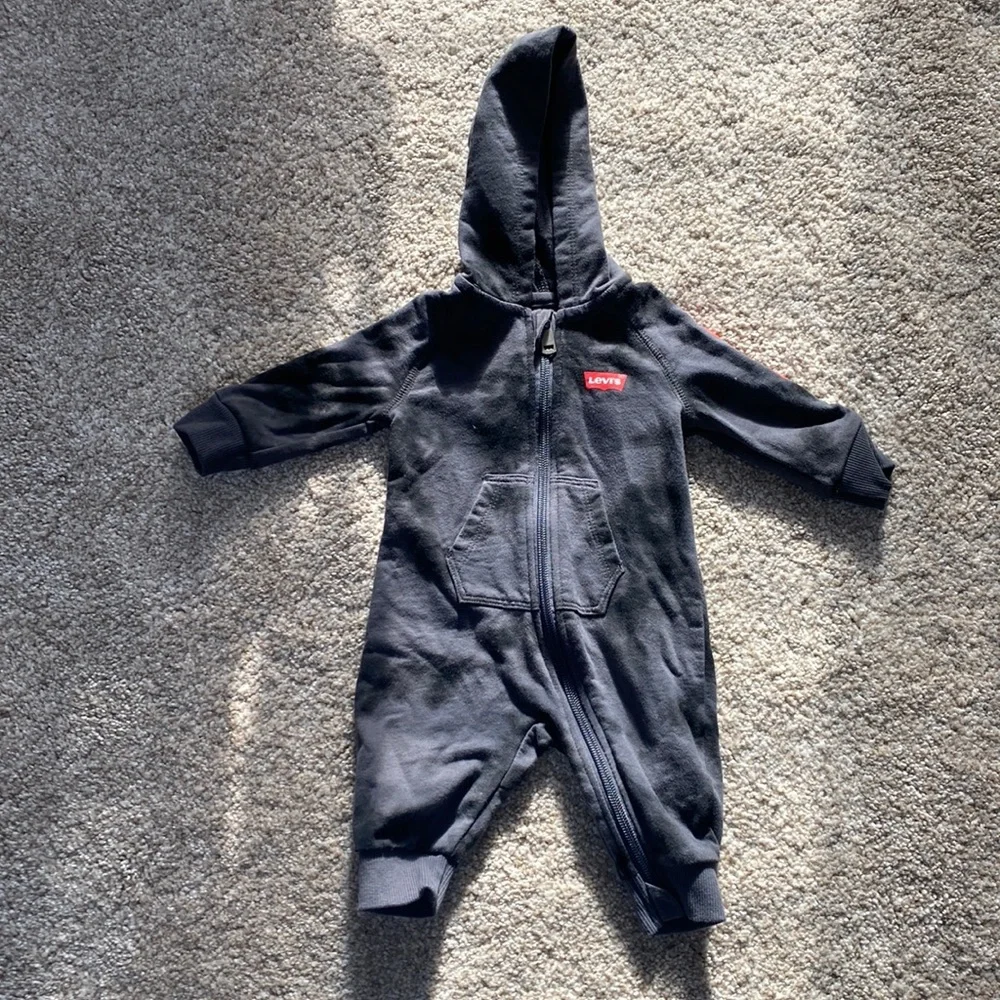 Baby Boy - 3M Levi’s Black/Grey Camo One Piece